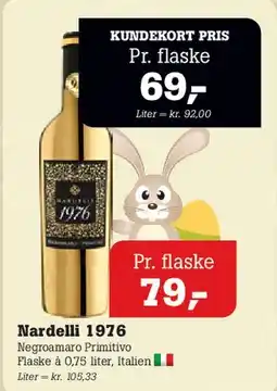 Poetzsch Padborg Nardelli 1976 Negroamaro Primitivo tilbud