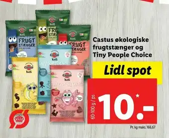 Castus økologiske frugtstænger og Tiny People Choice