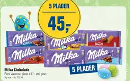 Otto Duborg Milka Chokolade (5 plader) tilbud