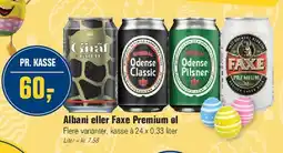 Otto Duborg Albani eller Faxe Premium øl (pr. kasse) tilbud