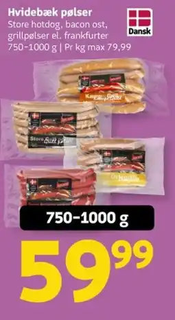 Løvbjerg Hvidebæk pølser tilbud