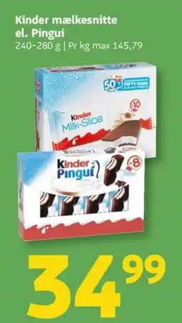 Løvbjerg Kinder mælkesnitte el. Pingui tilbud