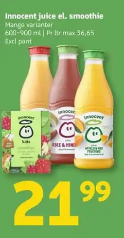 Løvbjerg Innocent juice el. smoothie tilbud