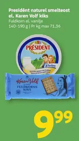 Løvbjerg President naturel smelteost el. Karen Volf kiks tilbud