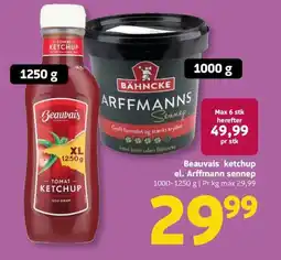 Løvbjerg Beauvais ketchup el. Arffmann sennep tilbud