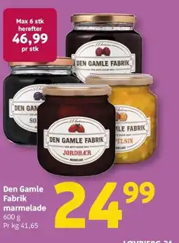 Løvbjerg Den Gamle Fabrik marmelade tilbud