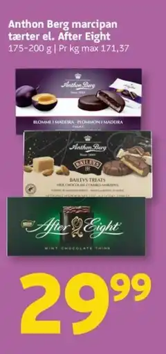 Løvbjerg Anthon Berg marcipan tærter el. After Eight tilbud