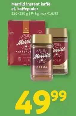 Løvbjerg Merrild instant kaffe el. kaffepuder tilbud