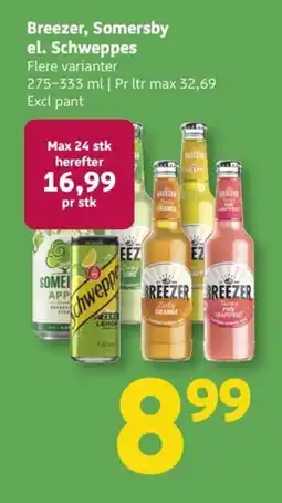 Løvbjerg Breezer, Somersby el. Schweppes tilbud