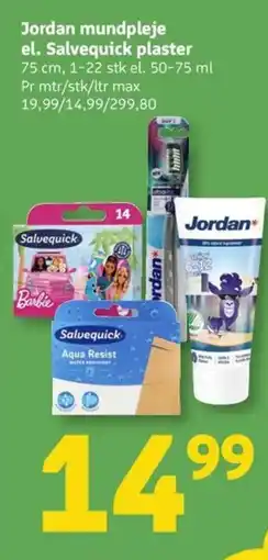 Løvbjerg Jordan mundpleje el. Salvequick plaster tilbud
