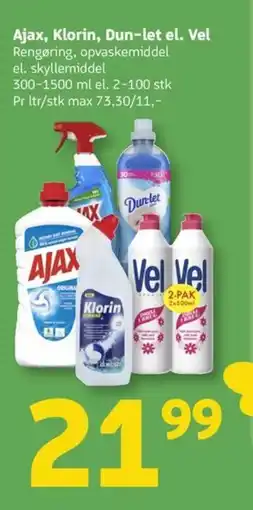Løvbjerg Ajax, Klorin, Dun-let el. Vel tilbud