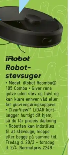 Bilka IRobot Robot- støvsuger tilbud