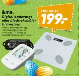 Bilka &me Digital badevægt eller blodtryksmåler til overarm tilbud