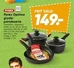 Bilka Pyrex Optima gryde/ pandeserie tilbud