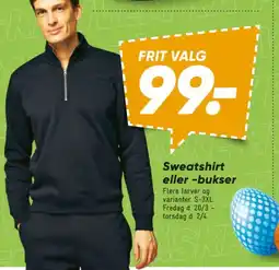 Bilka Sweatshirt eller-bukser tilbud