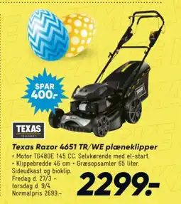 Bilka Texas Razor 4651 TR/WE plæneklipper tilbud