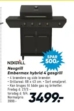 Bilka Nexgrill Embermax hybrid 4 gasgrill tilbud