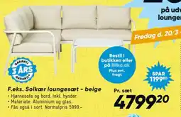 Bilka F.eks. Solkær loungesæt - beige tilbud