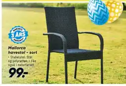 Bilka Mallorca havestol - sort tilbud