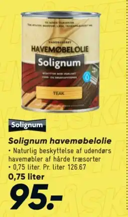 Bilka Solignum havemøbelolie tilbud