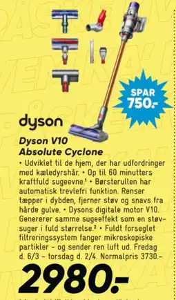 Bilka Dyson V10 Absolute Cyclone tilbud
