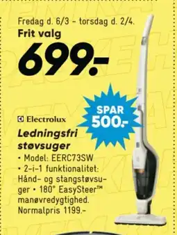 Bilka Electrolux Ledningsfri støvsuger tilbud