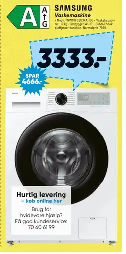 Bilka SAMSUNG Vaskemaskine tilbud