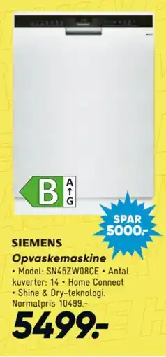 Bilka SIEMENS Opvaskemaskine tilbud