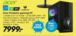 Bilka Acer Predator gaming PC tilbud