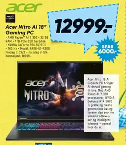 Bilka Acer Nitro Al 18" Gaming PC tilbud