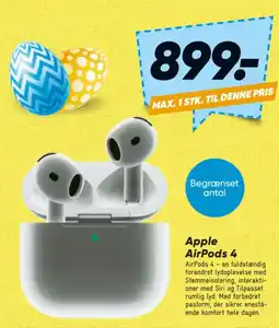 Bilka Apple AirPods 4 tilbud