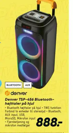 Bilka Denver TSP-456 Bluetooth- højttaler på hjul tilbud