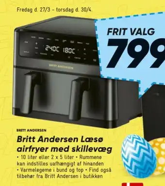 Bilka Britt Andersen Læsø airfryer med skillevæg tilbud