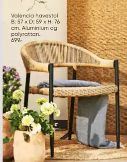 Bilka Valencia havestol tilbud