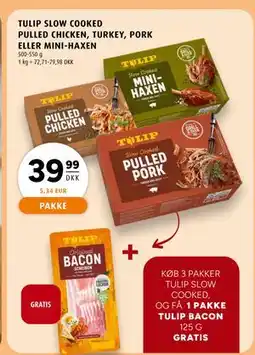 Scandinavian Park TULIP SLOW COOKED PULLED CHICKEN, TURKEY, PORK ELLER MINI-HAXEN tilbud