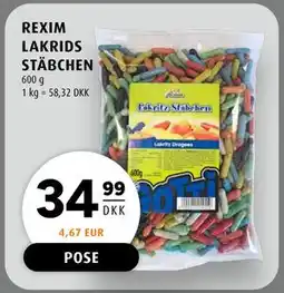 Scandinavian Park REXIM LAKRIDS STÄBCHEN tilbud