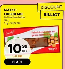 Scandinavian Park MÆLKECHOKOLADE tilbud