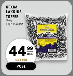 Scandinavian Park REXIM LAKRIDS TOFFEE tilbud