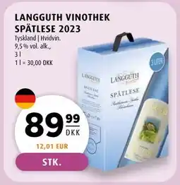 Scandinavian Park LANGGUTH VINOTHEK SPÄTLESE 2023 tilbud