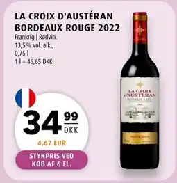 Scandinavian Park LA CROIX D'AUSTÉRAN BORDEAUX ROUGE 2022 tilbud