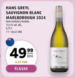 Scandinavian Park HANS GREYL SAUVIGNON BLANC MARLBOROUGH 2024 tilbud