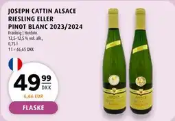 Scandinavian Park JOSEPH CATTIN ALSACE RIESLING ELLER PINOT BLANC 2023/2024 tilbud