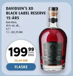 Scandinavian Park DAVIDSEN’S XO BLACK LABEL RESERVE 15-ÅRS tilbud