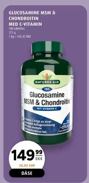 Scandinavian Park GLUCOSAMINE MSM & CHONDROITIN MED C-VITAMIN tilbud