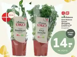 SPAR Grøn Balance Danske Økologiske Krydderurter tilbud