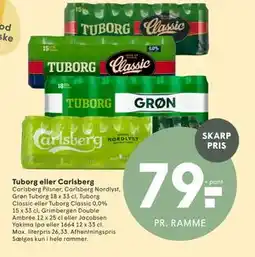SPAR Tuborg eller Carlsberg tilbud