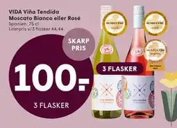 SPAR VIDA Viña Tendida Moscato Bianco eller Rosé tilbud
