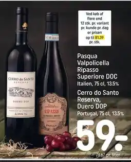 REMA 1000 Pasqua Valpolicella Ripasso Superiore DOC tilbud