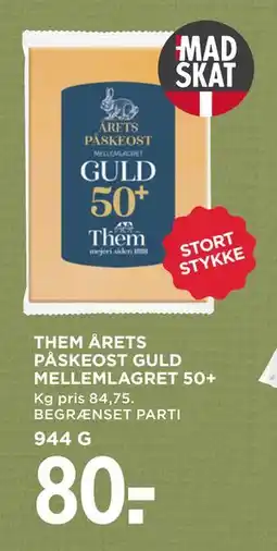 MENY THEM ÅRETS PÅSKEOST GULD MELLEMLAGRET 50+ tilbud