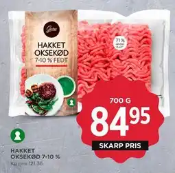 MENY HAKKET OKSEKØD 7-10 % tilbud